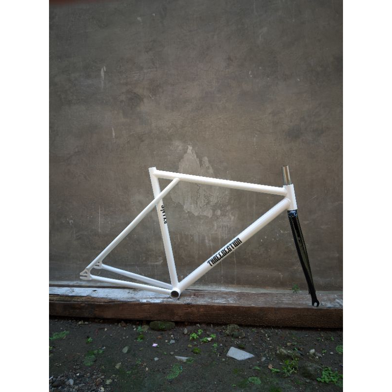 frameset frame dan fork rangka sepeda fixie lokal tripletriangle SNTZ THREESECTION