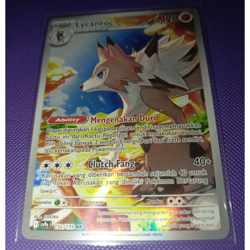 Pokemon Indonesia - LYCANROC (ART RARE)