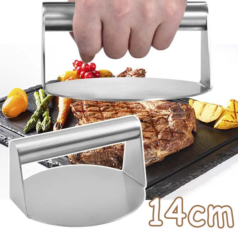 1pcs 304 Stainless Alat Masak Burger Alat Press Daging Burger Burger Bacon Press Peralatan Dapur