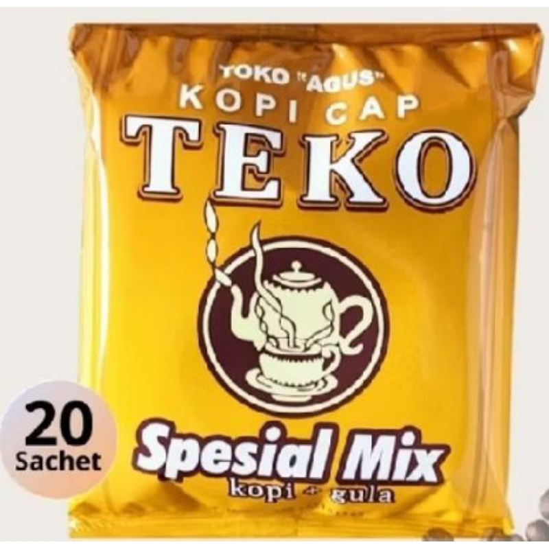 

Kopi cap TEKO plus gula spesial mix 25 gram isi 20 sachet