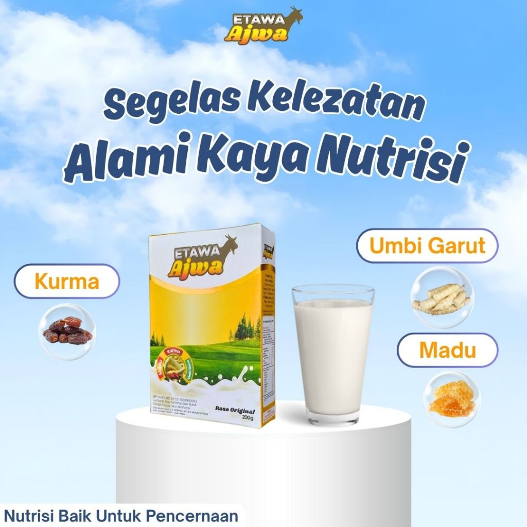 

Susu Kambing Etawa Ajwa - Membantu mengatasi Masalah Asam Lambung