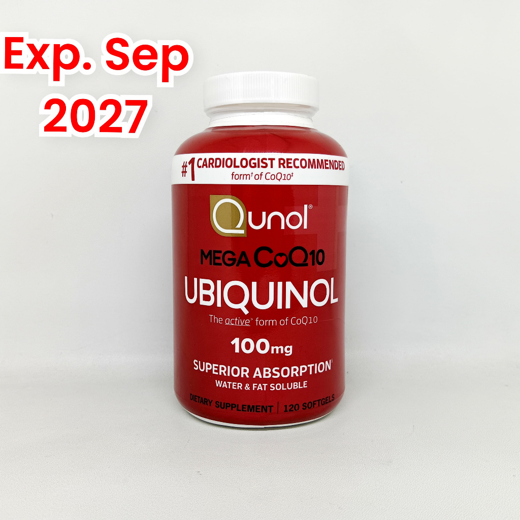 Qunol Mega Ubiquinol CoQ10 100 Mg 120 Softgel Superior Absorption