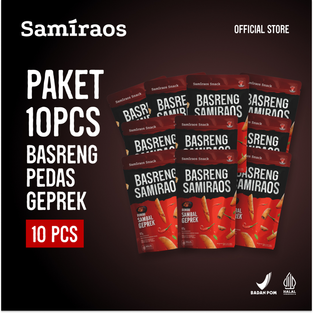 

SAMI RAOS - 10 Pcs Basreng Pedas Geprek
