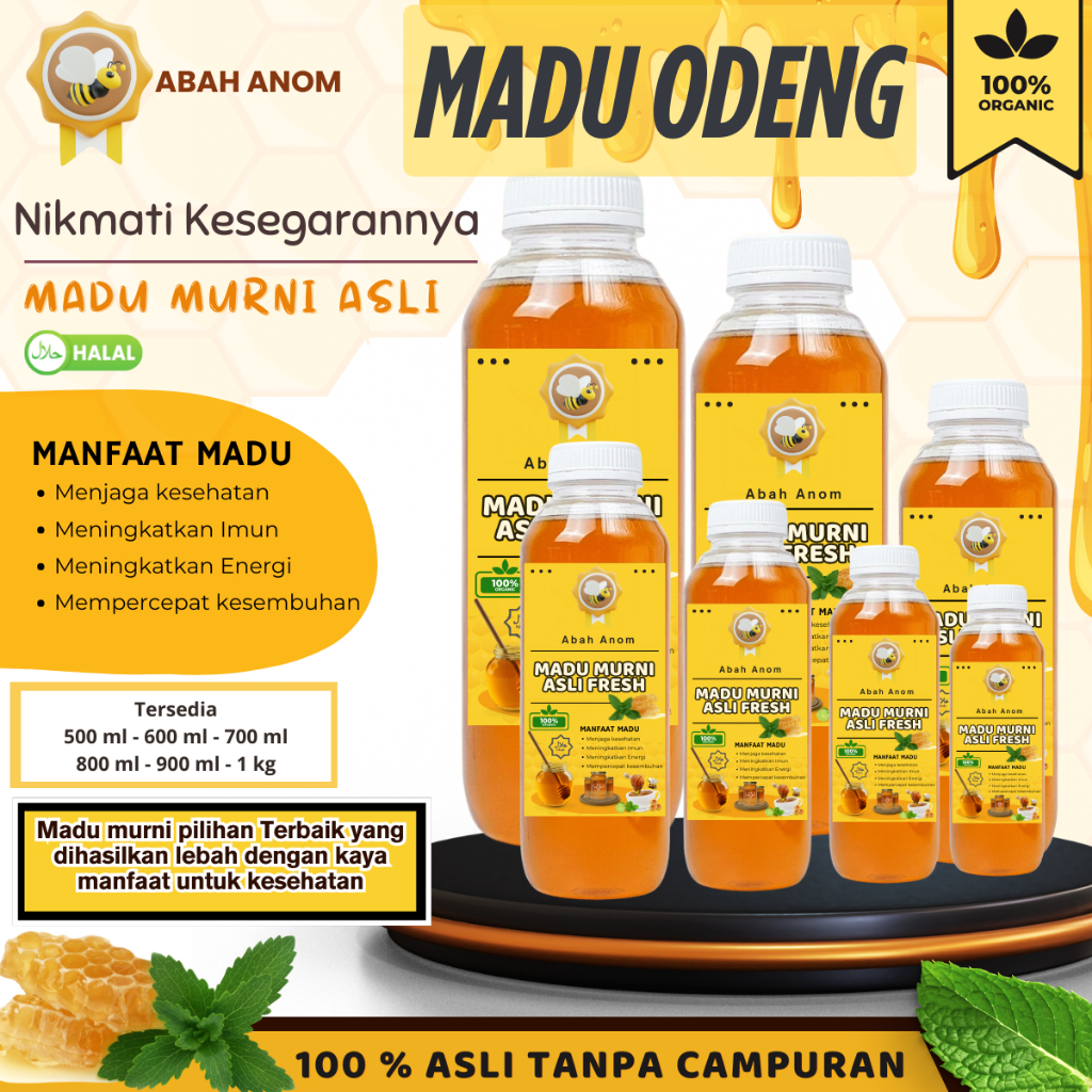 

ASLI 100% Tanpa Campuran | Madu Murni Alami - Madu Odeng Asli Segar - Madu Hutan Bandung Original Forest Honey