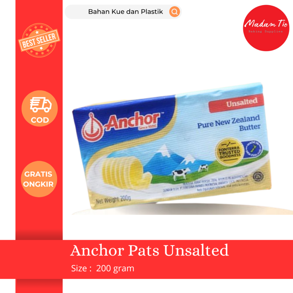 

Anchor Pats Unsalted 200gram (BAHAN DINGIN) 1pcs