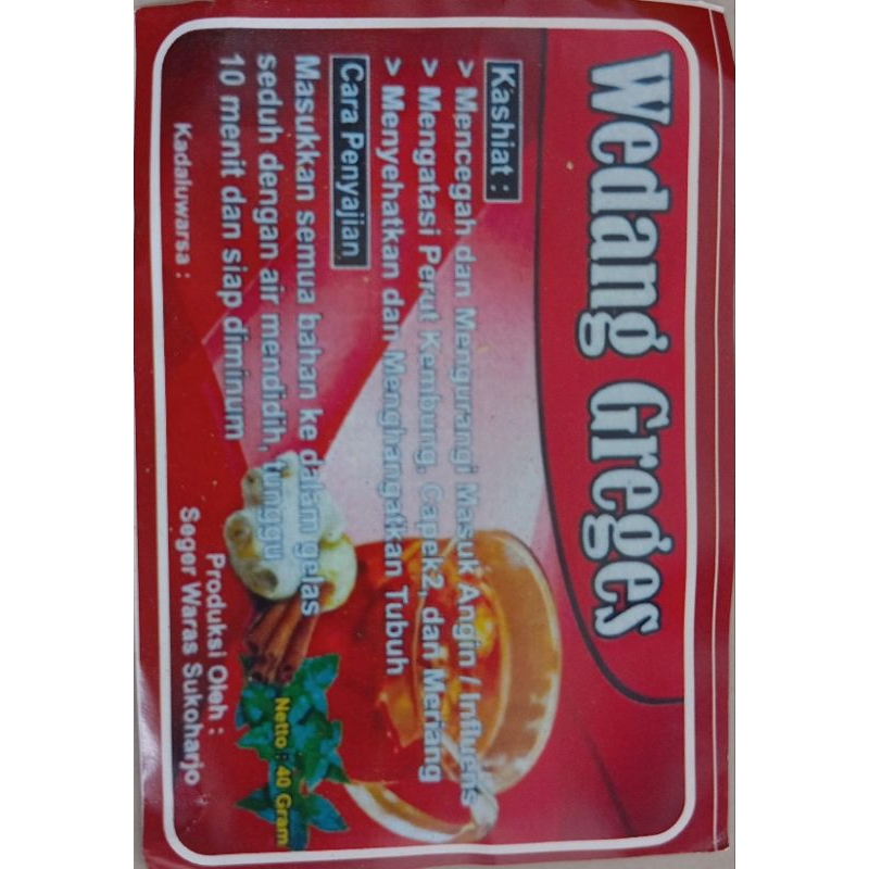 

wedang racik rempah greges