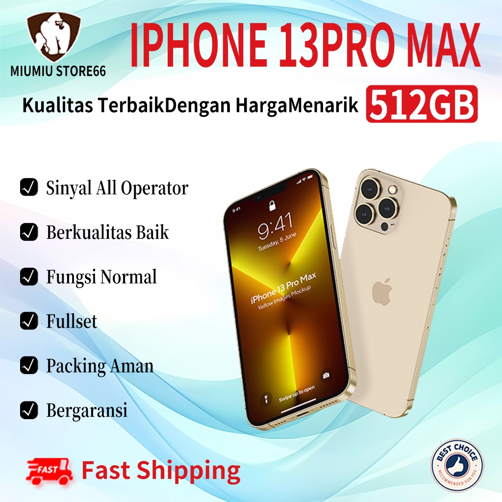 iPhone 13Pro Max 512GB Second Original100% INTER 5G 6.7"OLED-Ori Fullset Mulus Hp 3utools All Green