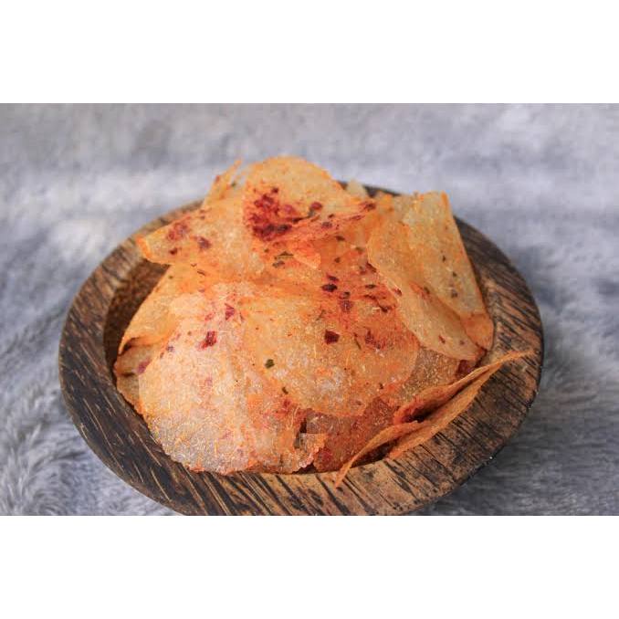 

pink KERIPIK KACA PEDAS DAUN JERUK 1kg (Makka)