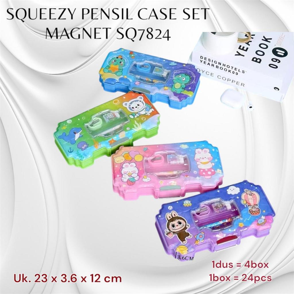 

Tempat Pensil Magnet CC-7824 dengan 2 Sisi + ISI - Kotak Pensil Anak Suka