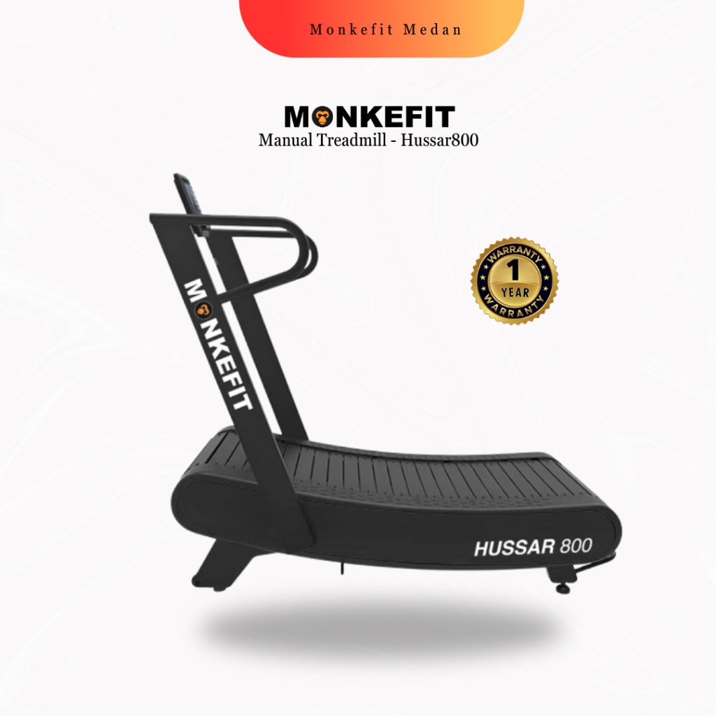Monkefit HUSSAR800 Curve Treadmill - Treadmill Manual - tanpa listrik