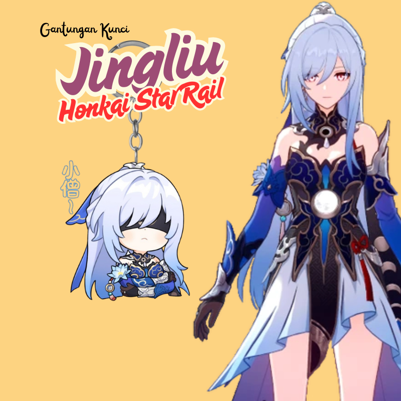 Ganci Jingliu HSR | Gantungan Kunci Akrilik UV 2 Sisi Cutting Laser Premium Jingliu Honkai Star Rail