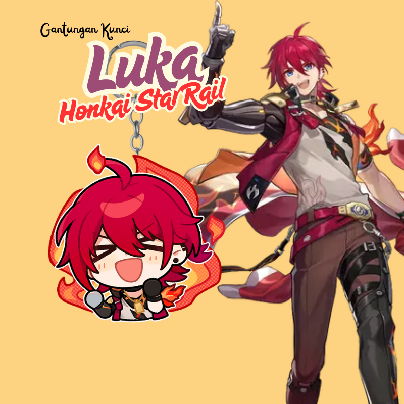 Ganci Luka HSR | Gantungan Kunci Akrilik UV 2 Sisi Cutting Laser Premium Luka Honkai Star Rail | Key