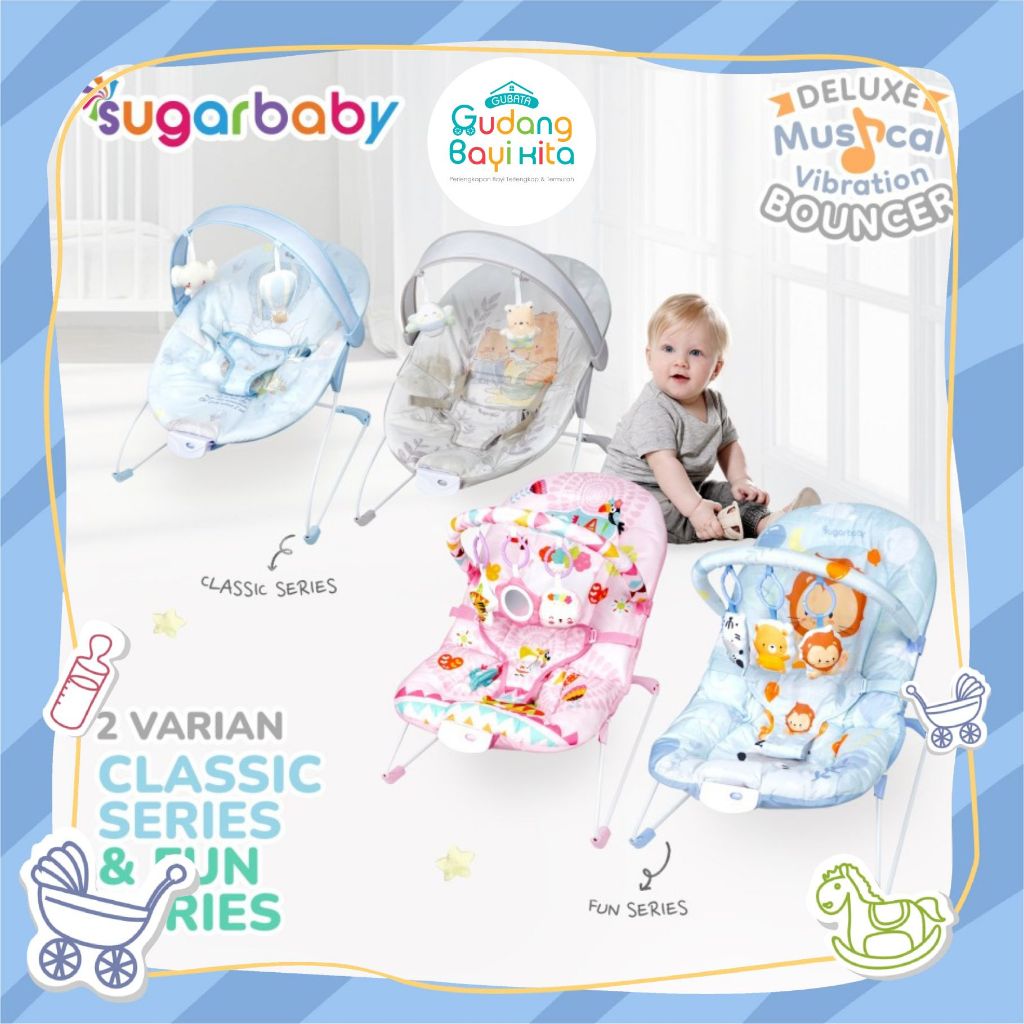 Sugar Baby Deluxe Musical Vibration Bouncer - Bouncer Bayi / Ayunan Bayi