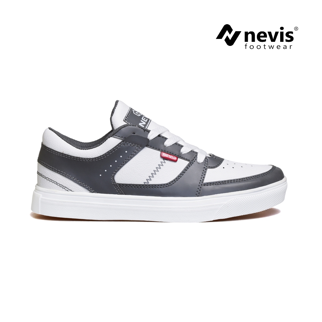 NEVIS Sepatu Sneakers Casual Pria Wanita Aero Putih Abu