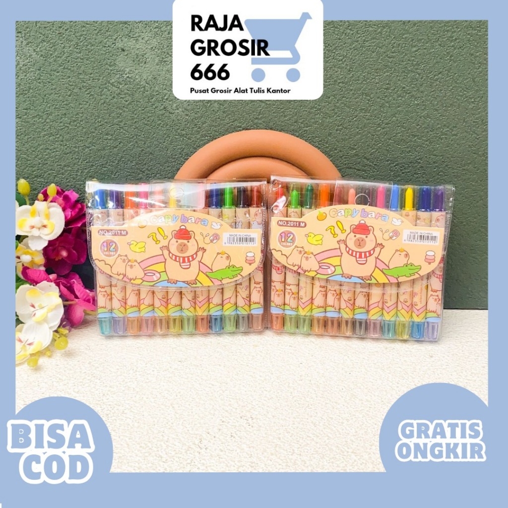 

KRAYON TWIST MINI CAPYBARA ISI 12 PCS KR-1831 / Crayon Putar isi 12 crayon mini kapibara / Alat mewarnai krayon pensil warna pewarna 12 pcs / krayon putar lucu anak sekolah mewarnai menggambar