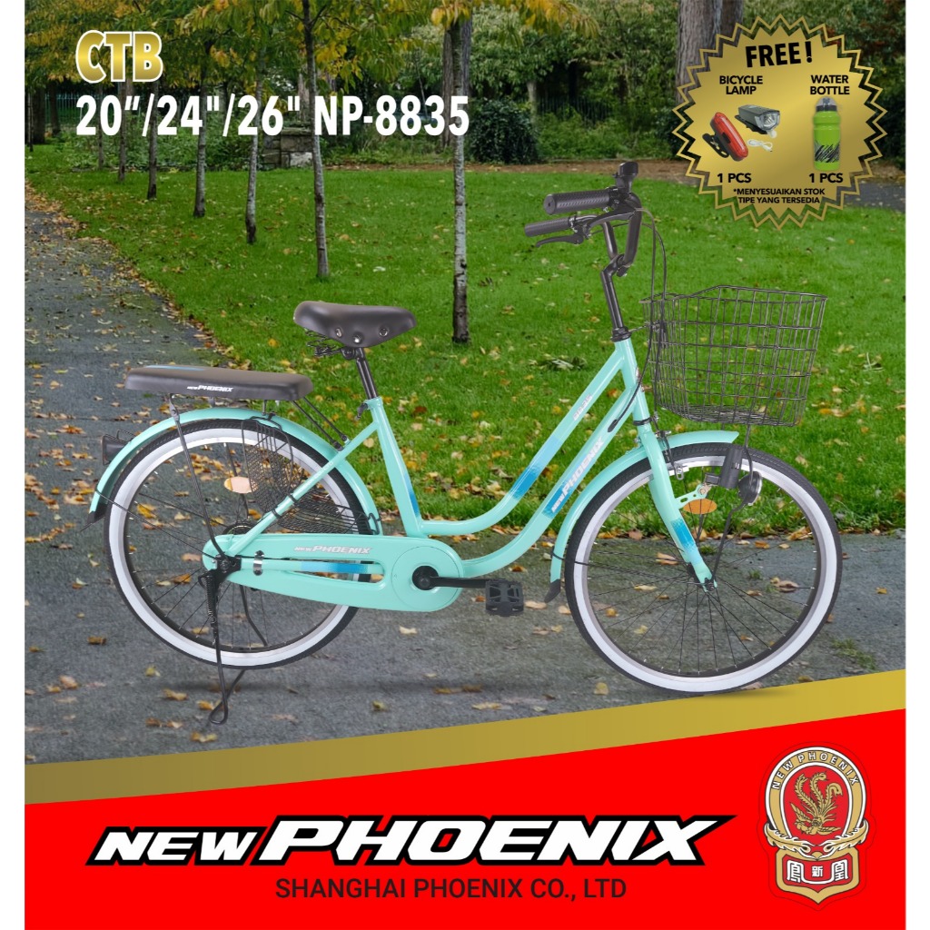 SEPEDA CITY BIKE PHOENIX NP 8835 UKURAN 20 24 26 INCH // KERANJANG BONCENGAN