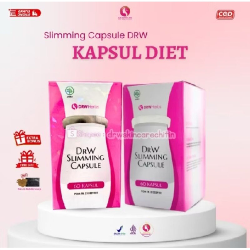 (FREE ONGKIR) KAPSUL DIET/SLIMMING CAPSULE/PIL DIET/OBAT DIET/PIL PELANGSING BY DRW SKINCARE (ORIGIN