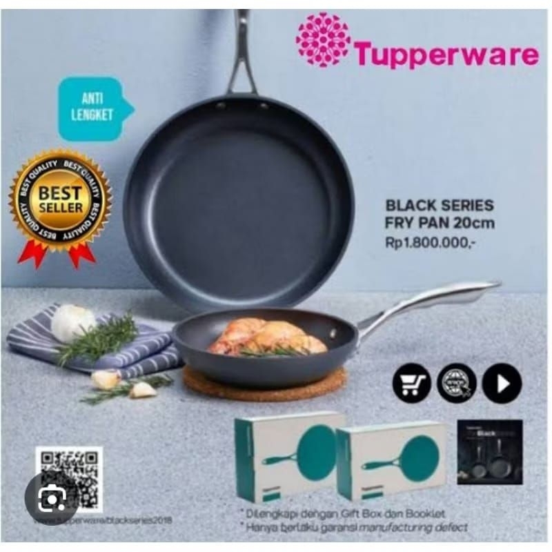 Tupperware Black Series Tchef Fry pan 20cm