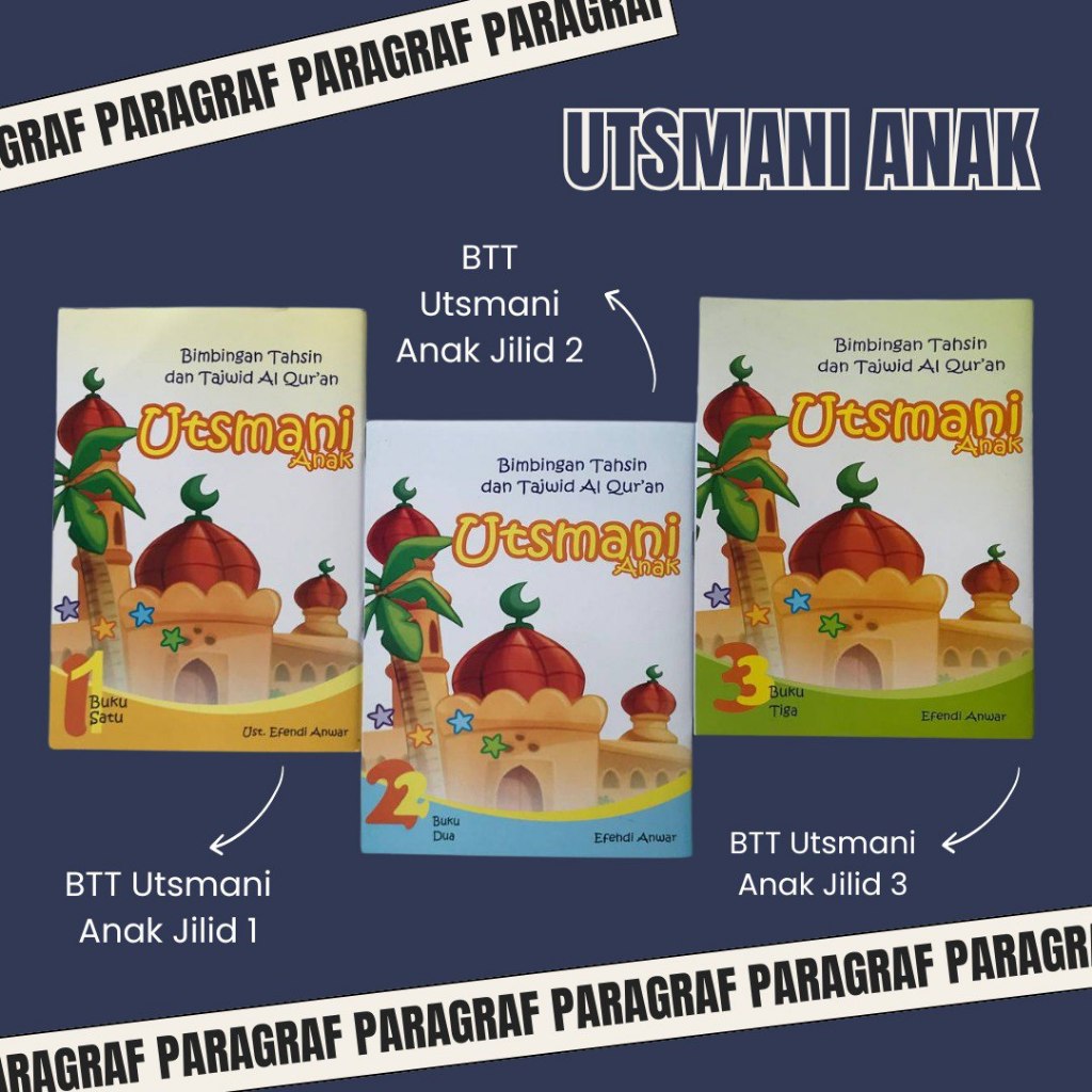 Paket Bundling Buku Bimbingan Tahsin dan Tajwid Utsmani Anak