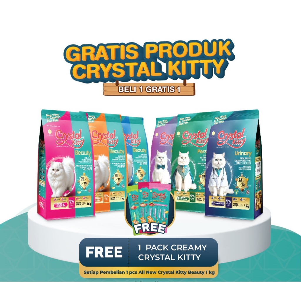 Makanan Kucing Crystal Kitty Dry Food
