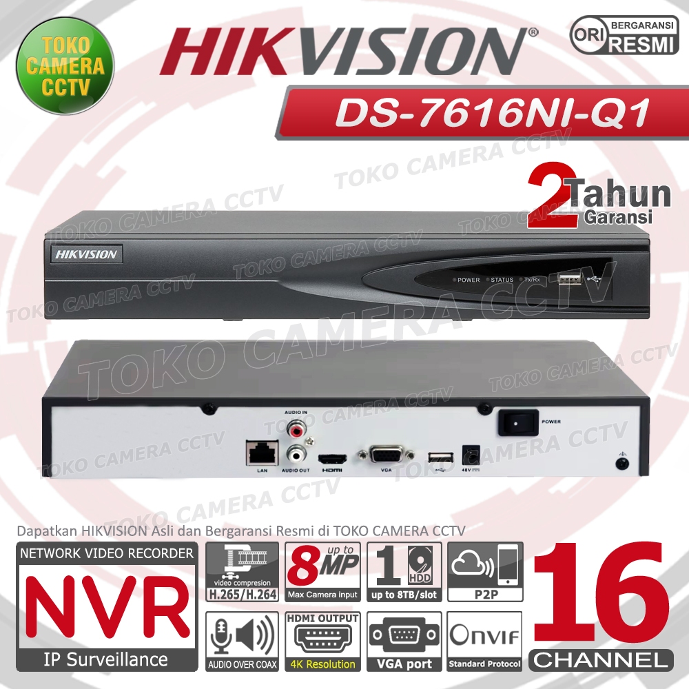 NVR HIKVISION 16 CHANNEL DS-7616NI-Q1