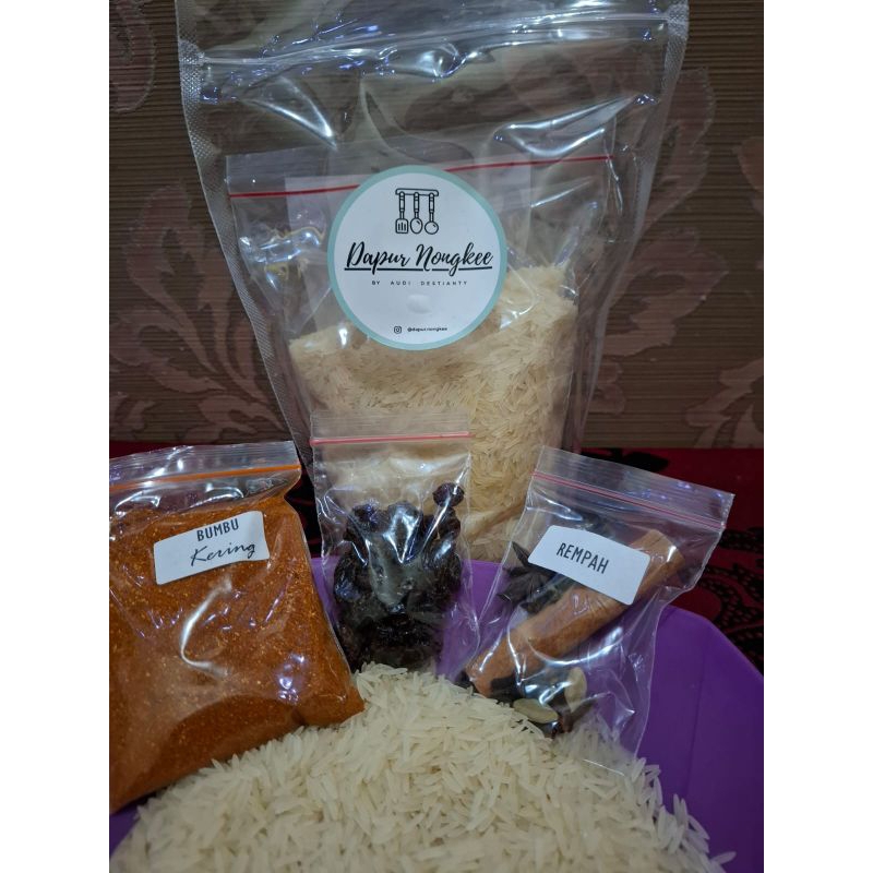 

Nasi Paket Briyani 750g/Nasi Briyani Beras Basmati/Nasi Briyani lengkap dg Bumbu Briyani