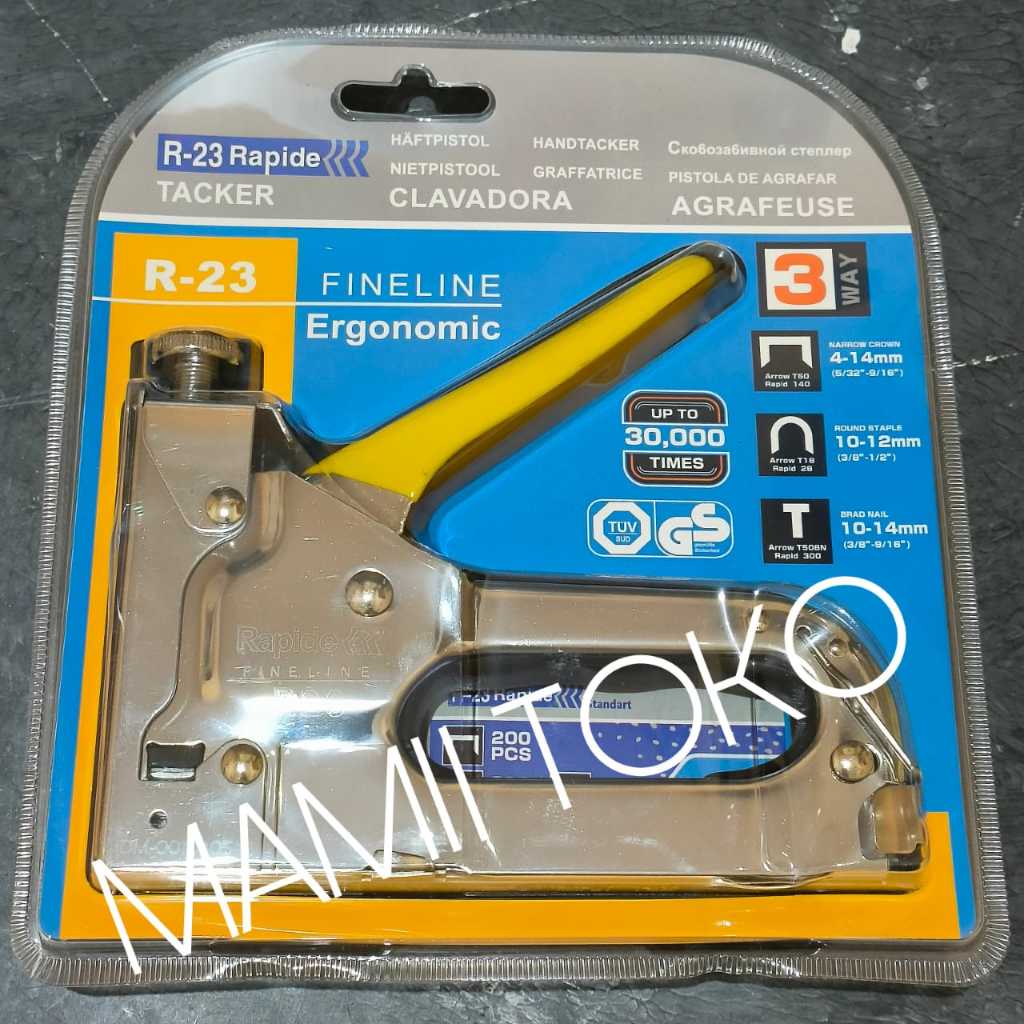 

3in1 Rapide R23 Staples hand gun tacker 3 in 1 Stapler Hekter 3 way