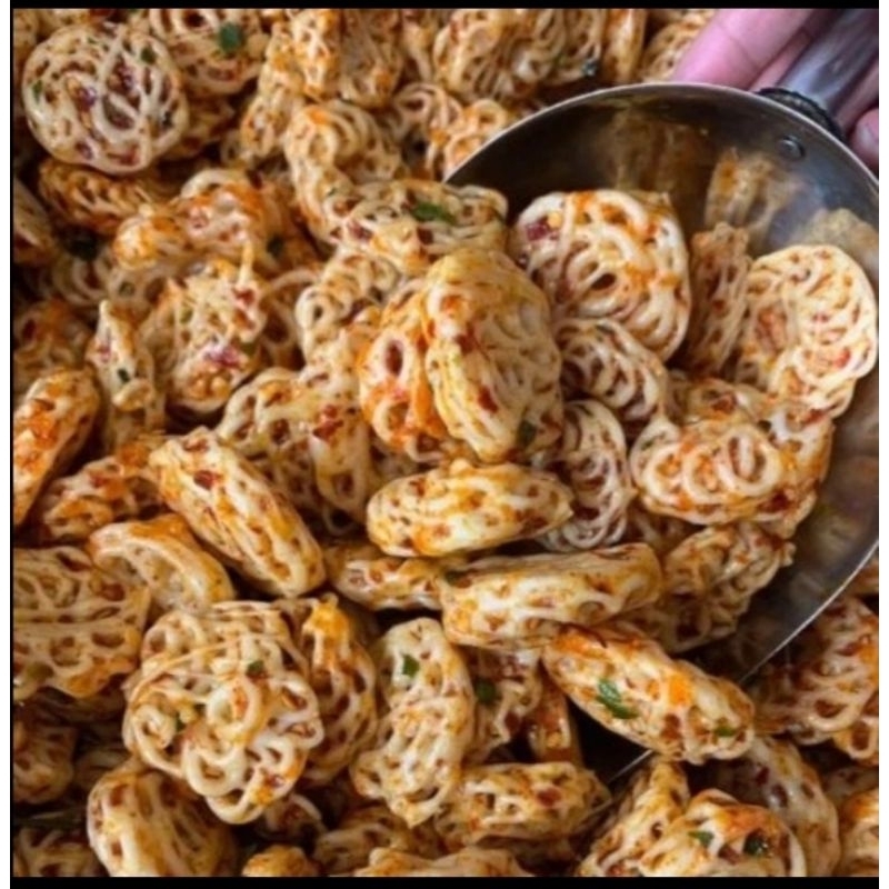 

KERUPUK SEBLAK MAMANG RAFAEL SEBRING | kerupuk mawar pedas Daun jeruk 250gr
