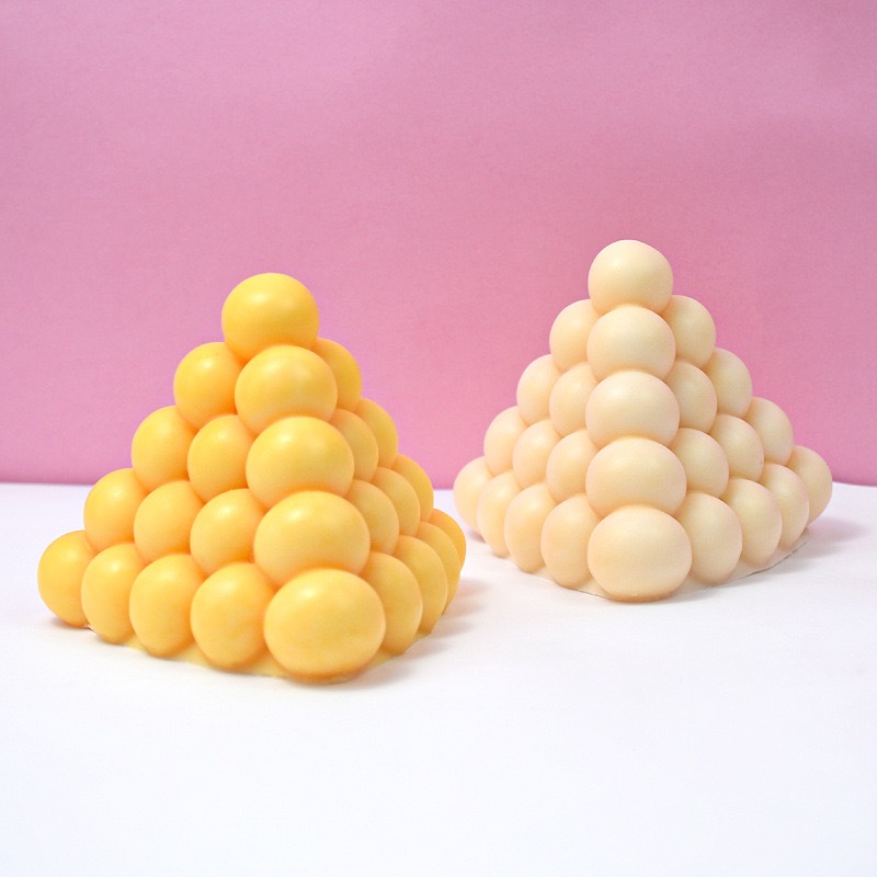 Malili | Cetakan Silikon | Cetakan Semen | Cetakan Resin | Cetakan Lilin | Bubble Candle Segitiga Be