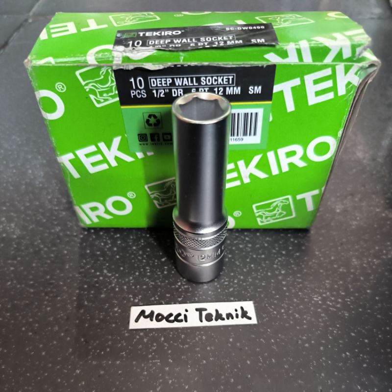 Kunci Mata Sok Shock Socket 12mm Panjang Tekiro 1/2