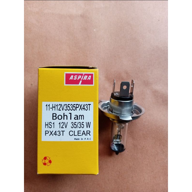 BOHLAM HALOGEN LAMPU DEPAN ASPIRA UNTUK MOTOR VIXION ,SCOOPY,BYSON