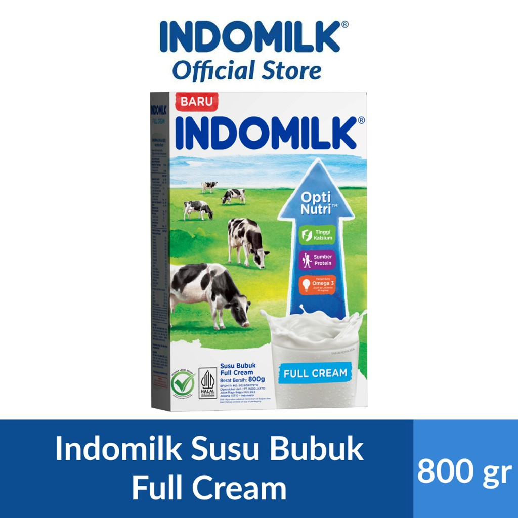 

pekanbaru / indomilk full cream susu bubuk krim penuh halal 800gr / belgian chocolate cokelat coklat
