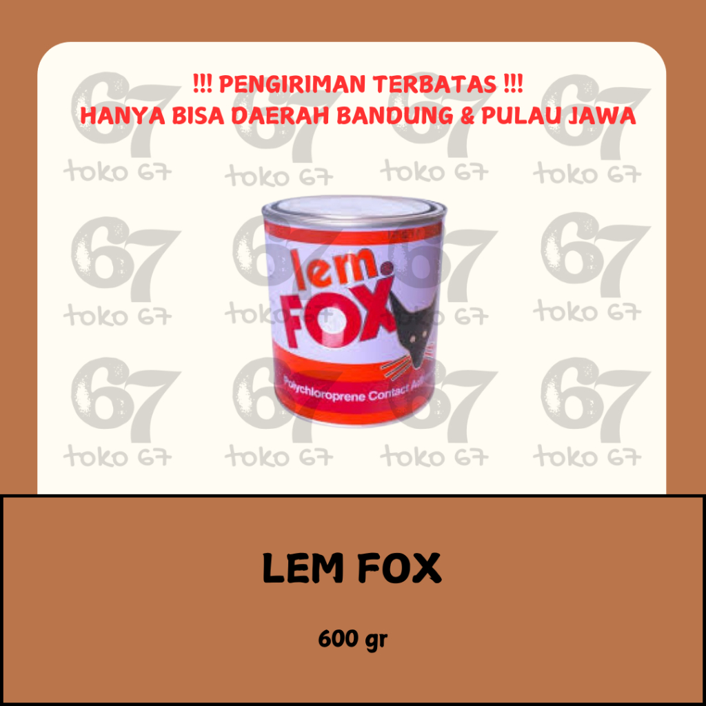 

LEM FOX AIBON KUNING KALENG MERAH 600 GRAM