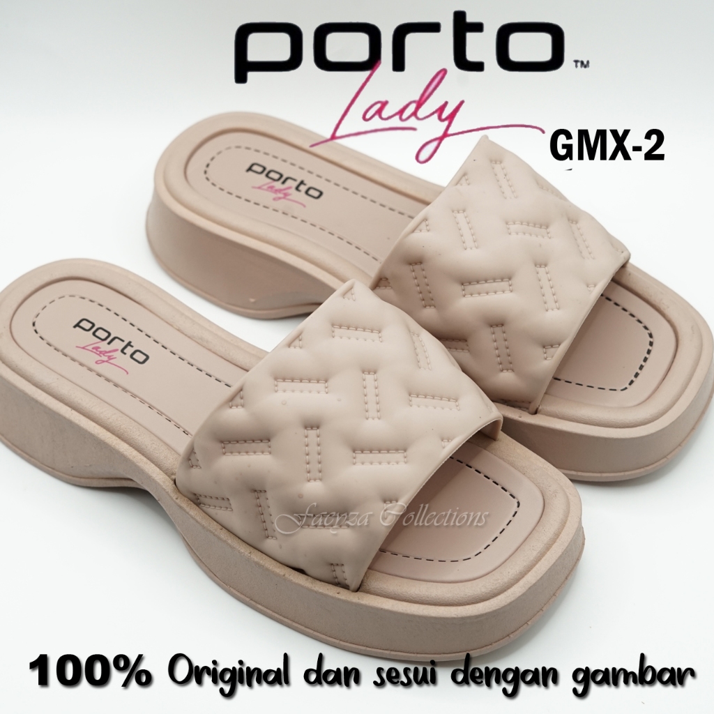 Sandal perempuan wanita Porto Lady GMX-2 Sandal Kasual Perempuan tinggi