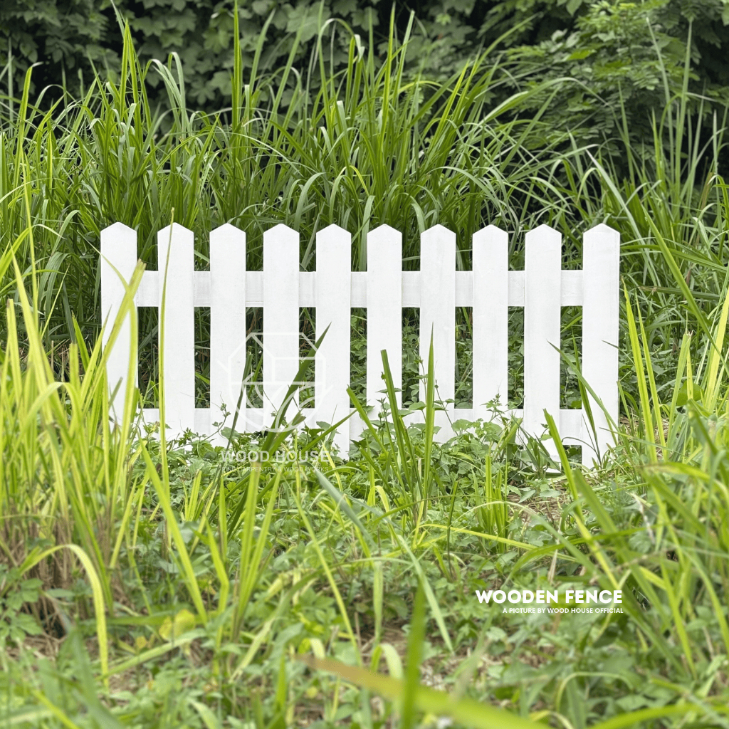Wood House - Pagar Kayu Pembatas Jati Belanda/ Pagar Kayu Aesthetic/ Pagar Kayu Taman/ Pagar Putih