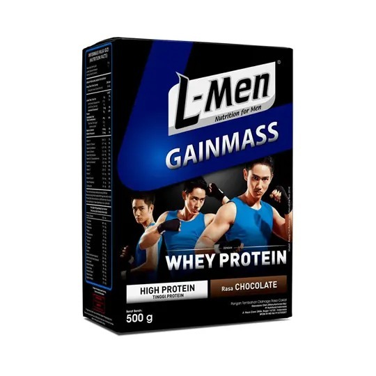 

pekanbaru / l-men lmen gainmass whey protein rasa chocolate cokelat high gain mass coklat 500gr