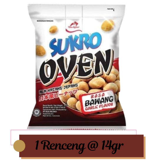 

KACANG SUKRO OVEN RASA BAWANG / 1 PACK ISI 10 PCS