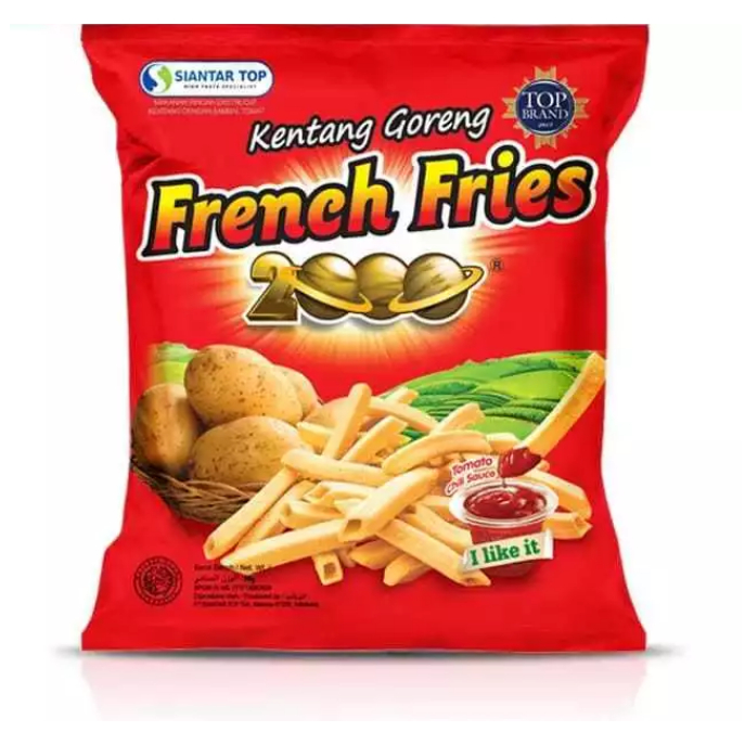

SNACK KENTANG GORENG FRENCH FRIES 2000 / 1 RENCENG ISI 10 PCS