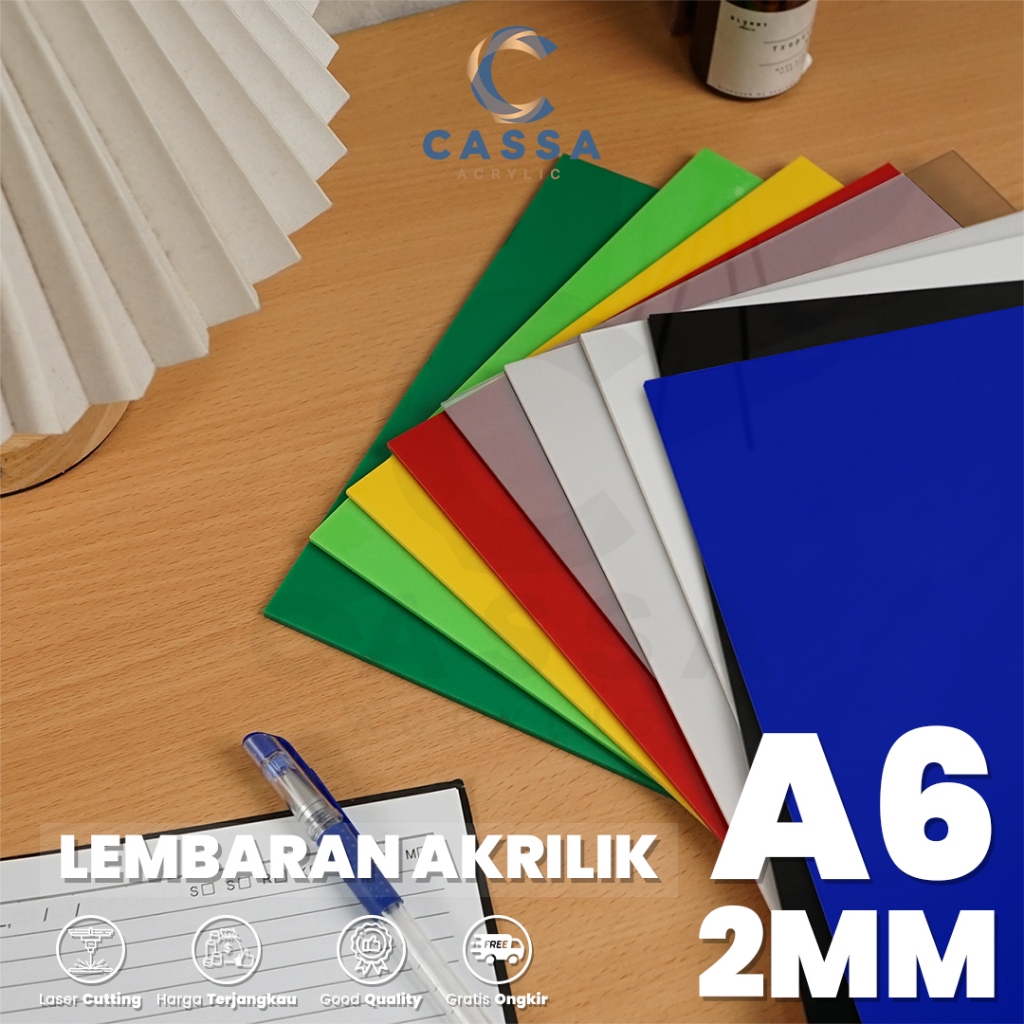 

Akrilik Lembaran Bening A6 2mm / Acrylic Sheet Clear Transparant