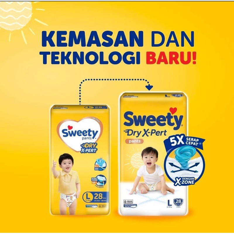 popok bayi Sweety bronze ukuran L isi28