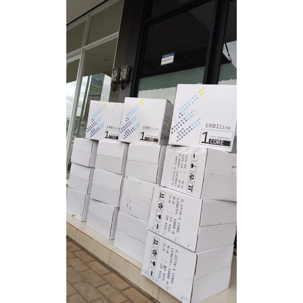 Drop Cable  1 CORE 3 SELING (HARGA TERJANGKAU) Erbilink PREMIUM QUALITY 1000m | DC 1 Core 3S  1KM  D