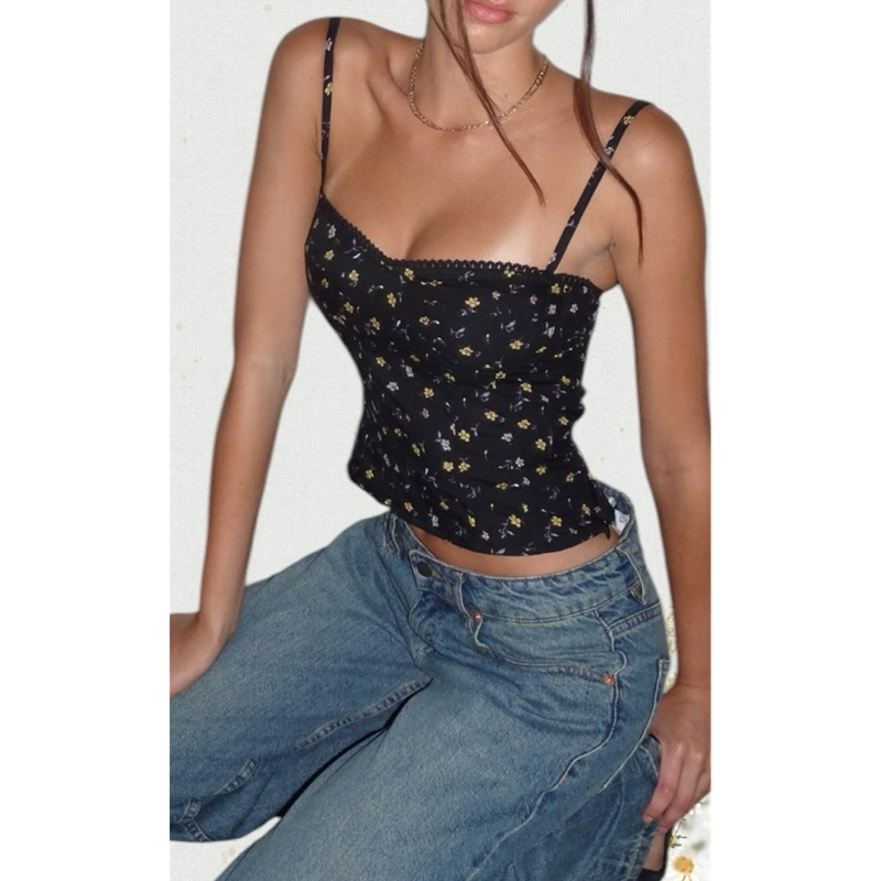 tank top floral summer y2k