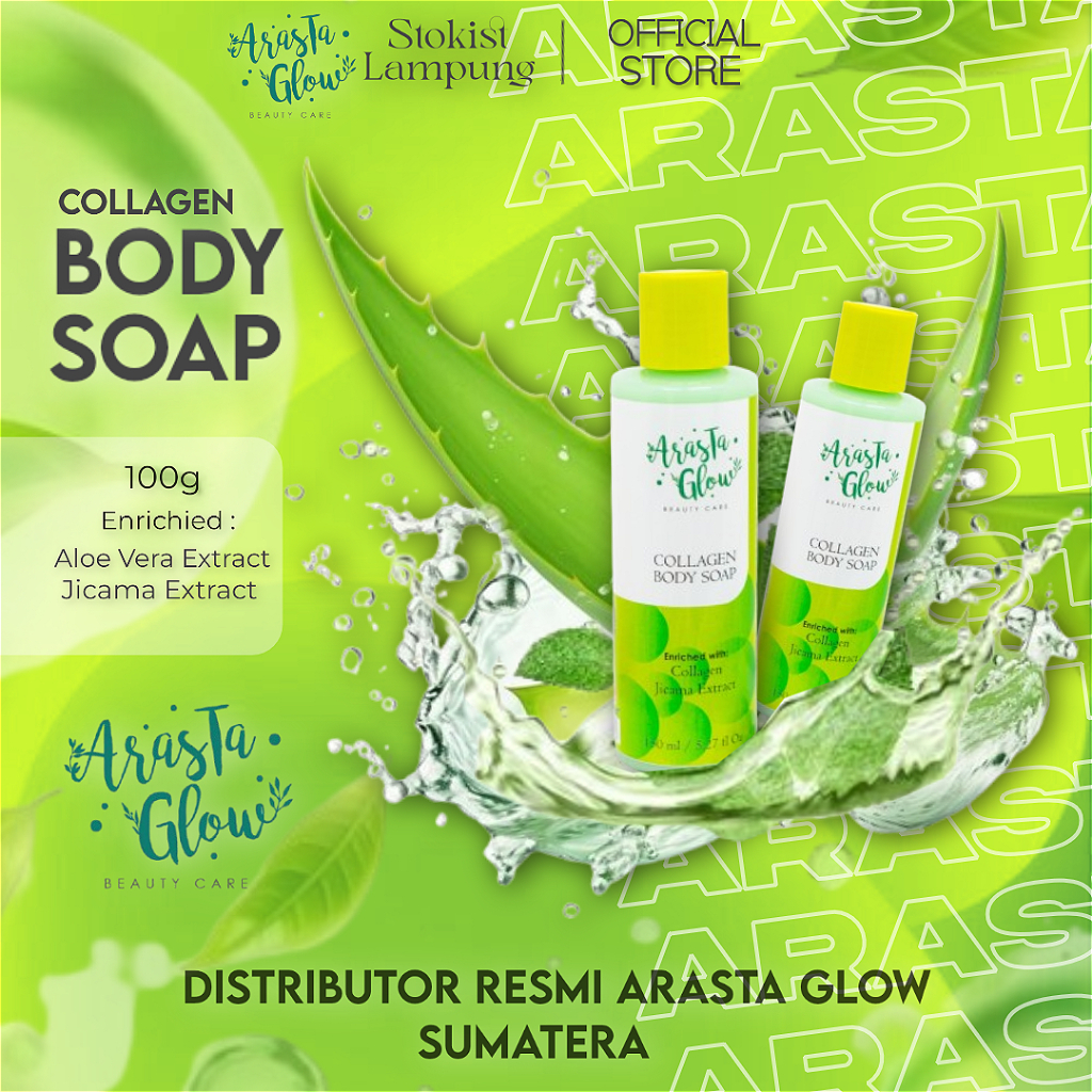 Arasta glow body soap collagen sabun collagen viral sabun susu collagen
