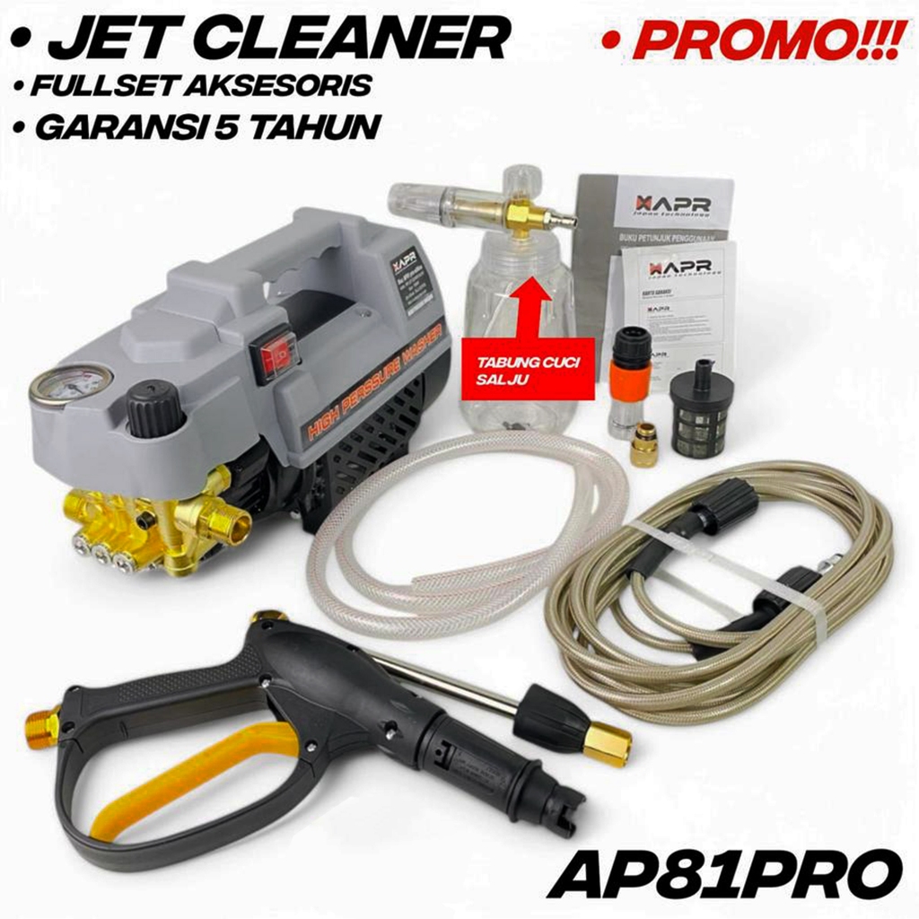APR MESIN STEAM AP81 PRO JET CLEANER CUCI MOTOR MOBIL BRUSHLESS 400W 10-150 BAR SILENT TANPA SUARA