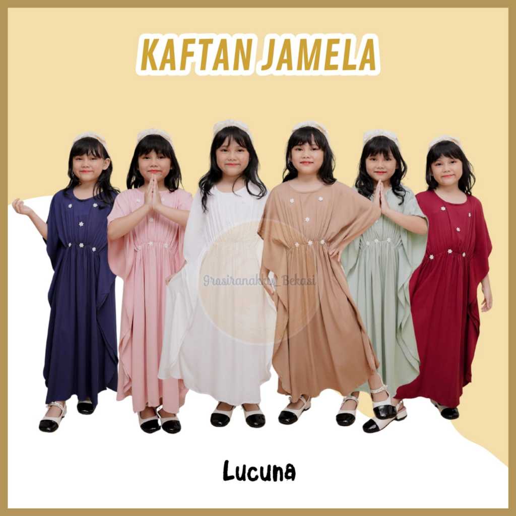Lucuna Jamela - Kaftan Anak Perempuan [Size 2-10 Thn] Baju Muslim Cewek