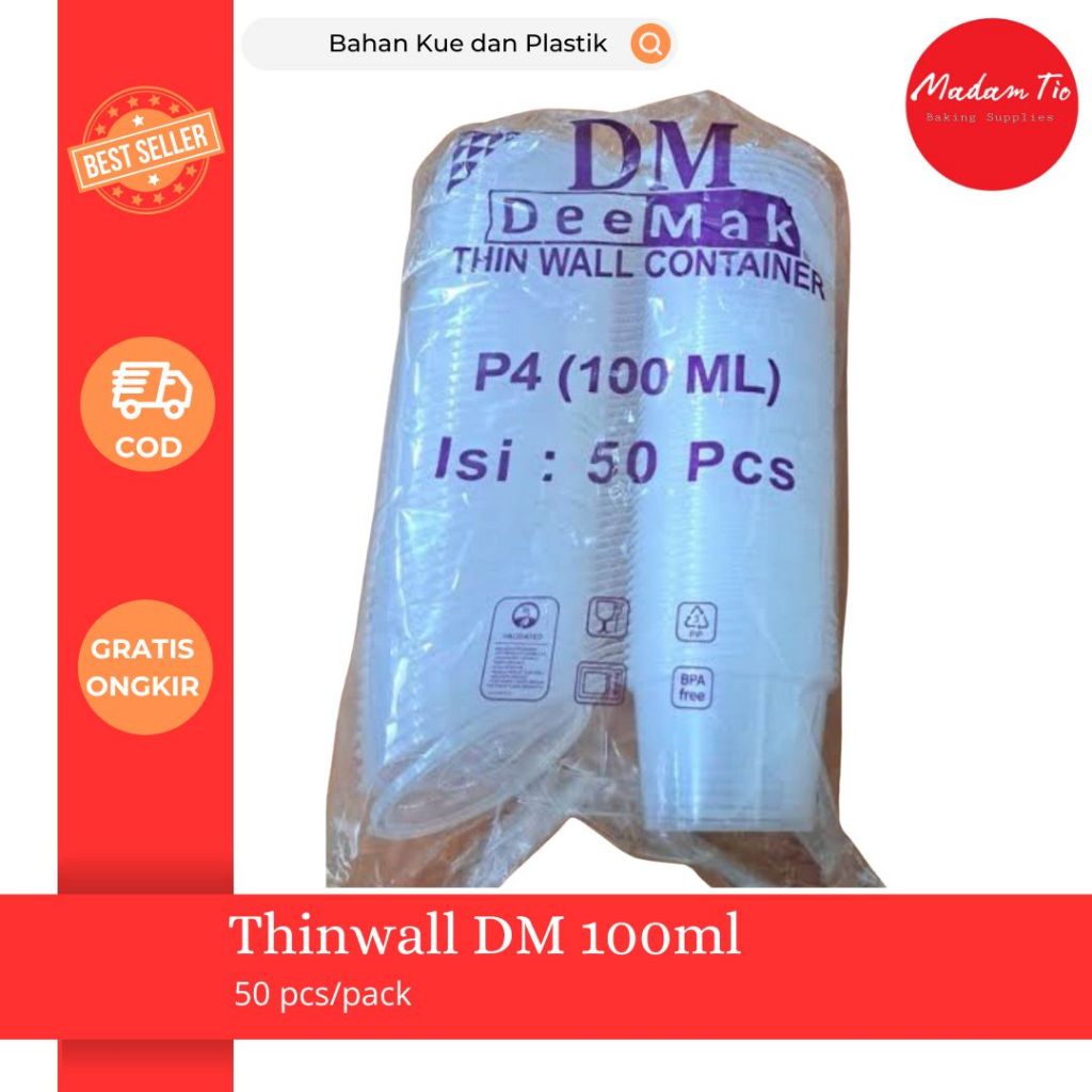 Thinwall DM P4 100ML Bulat 50pcs/pack
