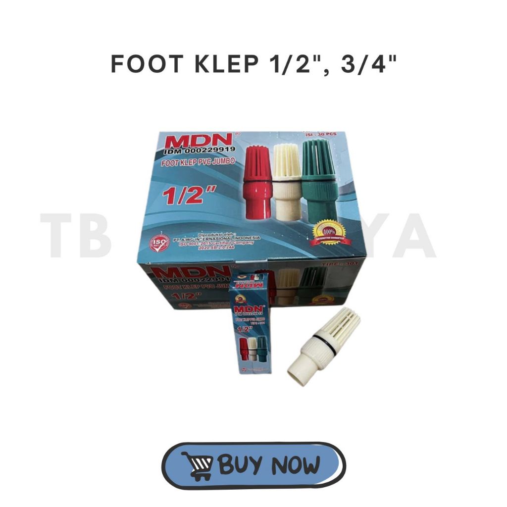 FOOT KLEP POMPA AIR 1/2 INCH /3/4 INCH - 1/2 INCH