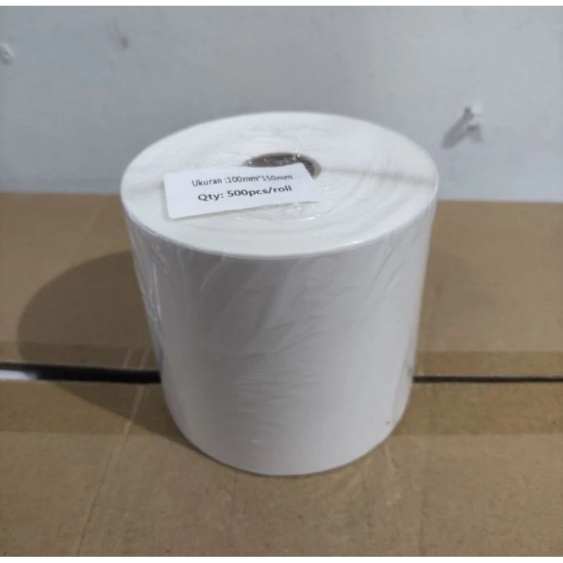 

kertas printer thermal stiker barcode Lebel resi 100×150 ISI 500