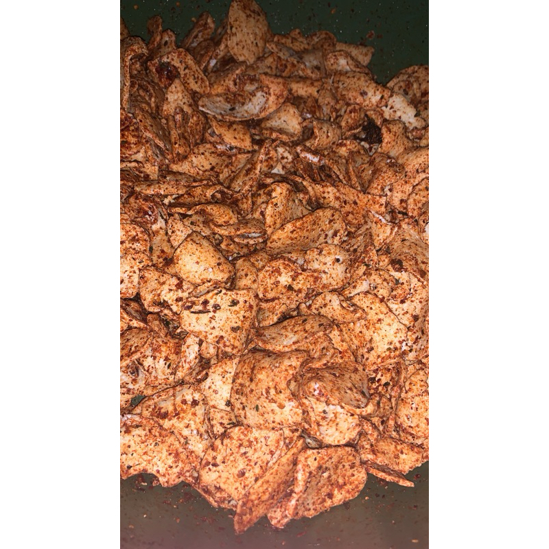 

Basreng koin pedas daun jeruk seblakrez.id kemasan 1 kg