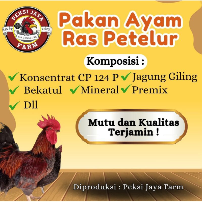 pakan komplit ayam ras petelur/pakan jadi ayam petelur